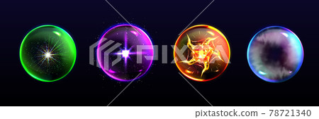 Magic spheres, crystal balls of different colors Magic spheres, crystal balls of different colors 78721340