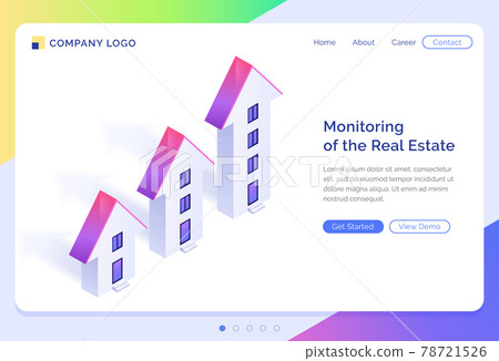 Vector banner of monitoring of real estate 78721526