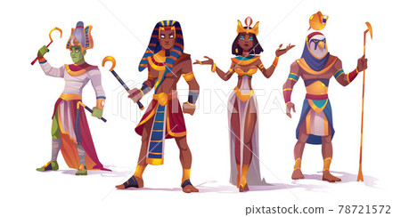 Egyptian god Amun, Osiris, Pharaoh and Cleopatra Egyptian god Amun, Osiris, Pharaoh and Cleopatra 78721572