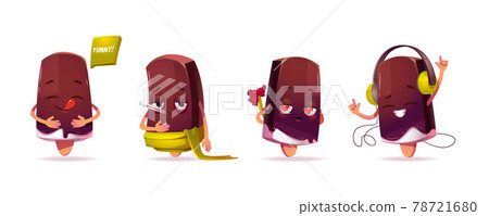 Popsicle ice cream character, funny eskimo pie 78721680