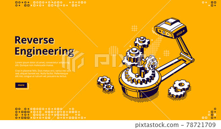 Vector landing page of reverse engineering 78721709