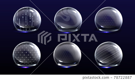 Force shield bubbles, various energy glow spheres 78722887