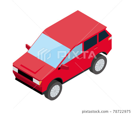 SUV car CUV isometrics car illustration 3D 3D illustration white background vector data 78722975