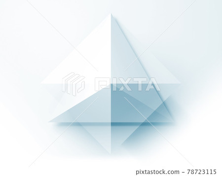 Abstract white geometric shape, 3d render 78723115
