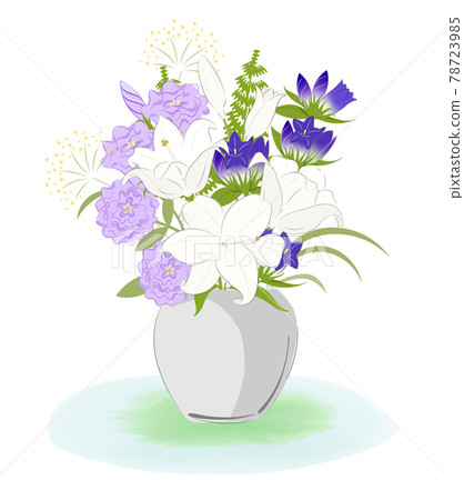 Offering flower illustration, lily 78723985