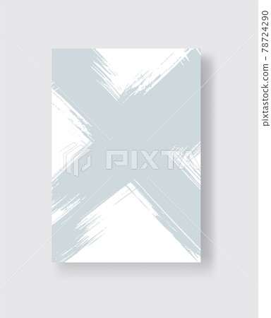 Abstract ink brush banners with grunge effect 78724290