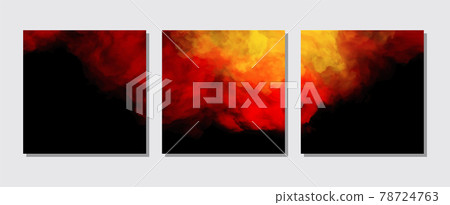 Color Splash banners set. Background smoke paint. 78724763