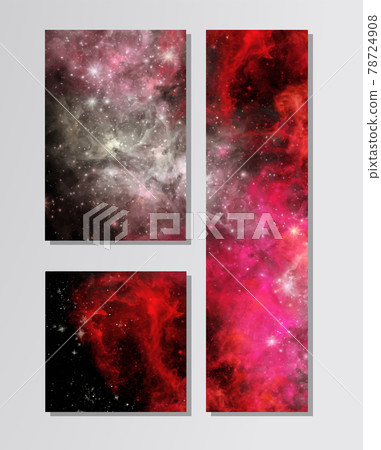 Space Abstract Galaxy Banners set. Vector design. 78724908