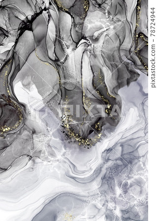 Alcohol Ink paint. Abstract design. Closeup of the painting. 78724944