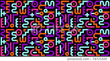 Neon Colors Abstract Seamless Pattern 78725895