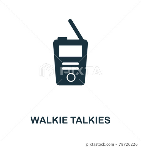Walkie Talkies flat icon. Colored filled simple Walkie Talkies icon for templates, web design and infographics 78726226