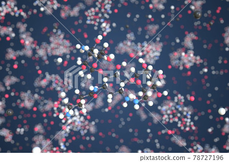 Amikacin molecule. Conceptual molecular model. Chemical 3d rendering Amikacin molecule. Conceptual molecular model. Chemical 3d rendering 78727196