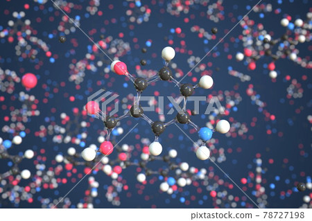 5-aminosalicylic acid molecule, conceptual molecular model. Scientific 3d rendering 5-aminosalicylic acid molecule, conceptual molecular model. Scientific 3d rendering 78727198