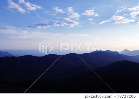 The sun went down the mountain landscape The sun went down the mountain landscape 78727200