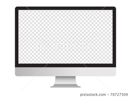 Realistic desktop computer vector illustration (mockup, transparent, blank) Realistic desktop computer vector illustration (mockup, transparent, blank) 78727309