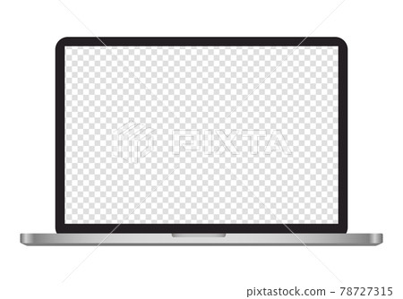 Realistic laptop vector illustration (mockup, blank, transparent) 78727315