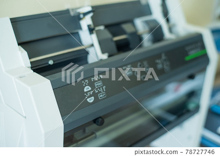 Close-up of equipment to print text on braille code for reading the blind Close-up of equipment to print text on braille code for reading the blind 78727746