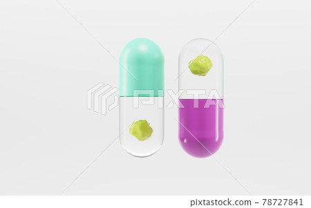 Colored transparent capsules with gel on white background, covid-19 vaccine, vitamins or painkillers. Medicine pills or health supplement. Pharmaceutical treatments. Realistic 3d illustration drug Colored transparent capsules with gel on white background, covid-19 vaccine, vitamins or painkillers. Medicine pills or health supplement. Pharmaceutical treatments. Realistic 3d illustration drug 78727841