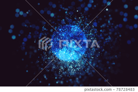 Abstract blurry effect blue explosion galaxy background Abstract blurry effect blue explosion galaxy background 78728483
