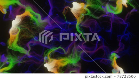 Glowing threads in dark space 3d illustration 78728500
