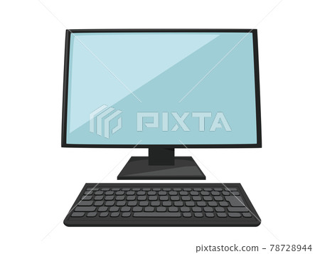 Personal computer Desktop personal computer Front / illustration material Personal computer Desktop personal computer Front / illustration material 78728944