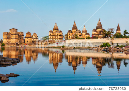 Royal cenotaphs of Orchha, Madhya Pradesh, India Royal cenotaphs of Orchha, Madhya Pradesh, India 78728980