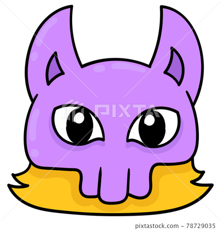 face cat animal head covered with mask, doodle icon drawing face cat animal head covered with mask, doodle icon drawing 78729035