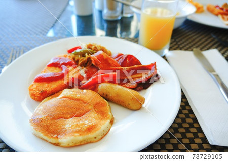 Breakfast buffet at a hotel in Fiji 78729105