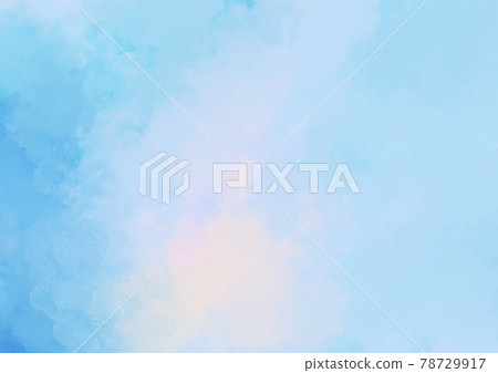 Fantastic light blue and yellow watercolor texture background 78729917