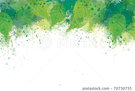Vector abstract green leaves border, grunge effect. Vector abstract green leaves border, grunge effect. 78730735