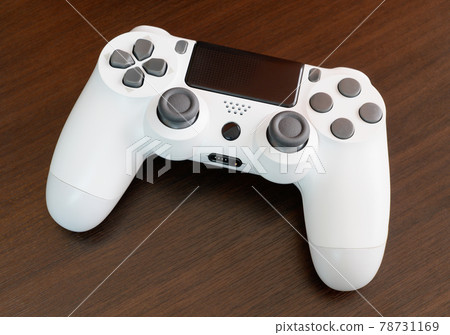 Light white joystick gaming controller 78731169