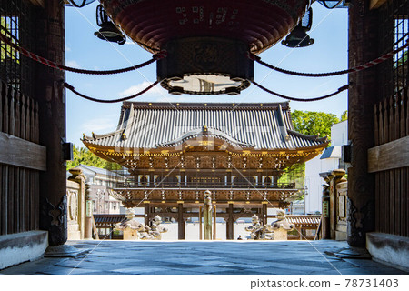 從成田山新勝寺的樓梯看到的正門景色 78731403