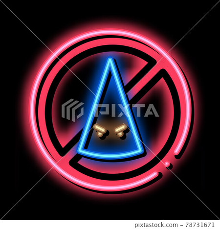 ku klux klan crossed out sign neon glow icon illustration ku klux klan crossed out sign neon glow icon illustration 78731671