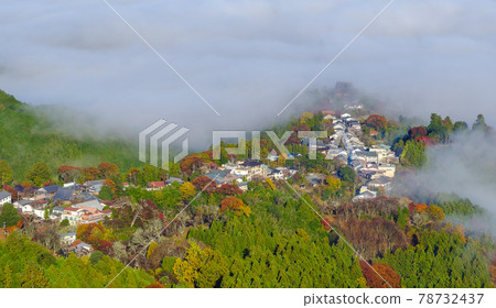 Mt. Yoshino Unkai and autumn leaves Mt. Yoshino Unkai and autumn leaves 78732437