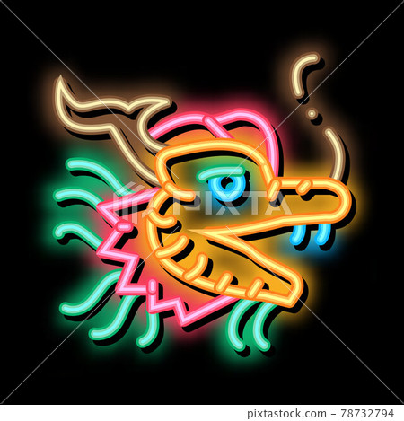 mask of chinese dragon neon glow icon illustration mask of chinese dragon neon glow icon illustration 78732794