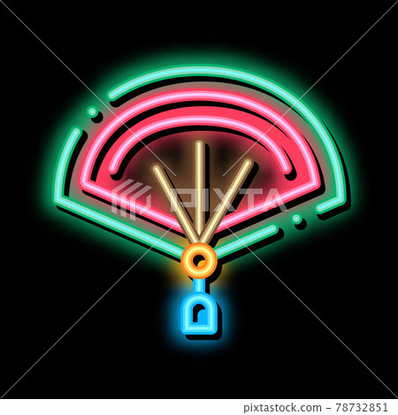 chinese open fan neon glow icon illustration chinese open fan neon glow icon illustration 78732851
