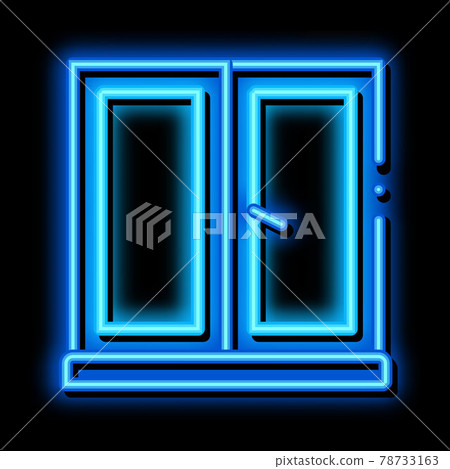 two-half window neon glow icon illustration 78733163