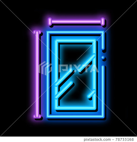 window dimensions neon glow icon illustration 78733168