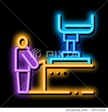 glass making neon glow icon illustration glass making neon glow icon illustration 78733209