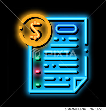monetary agreement neon glow icon illustration 78733229