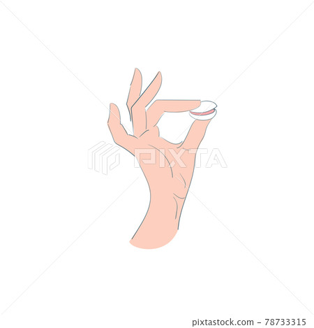 Hand with a yummy 78733315