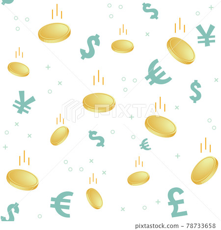 Money, seamless pattern with falling coins Money, seamless pattern with falling coins 78733658