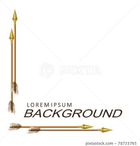 Arrows are drawn with a corner, gold tip, design element 78733765