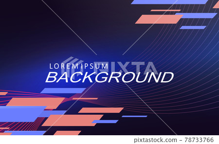 Blue composition, horizontal stripes, thin wavy lines 78733766