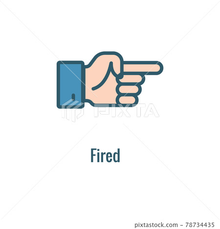 Job Loss, Downsizing, Getting Fired, and Unemployment from Covid 19 or Coronavirus Icon 78734435