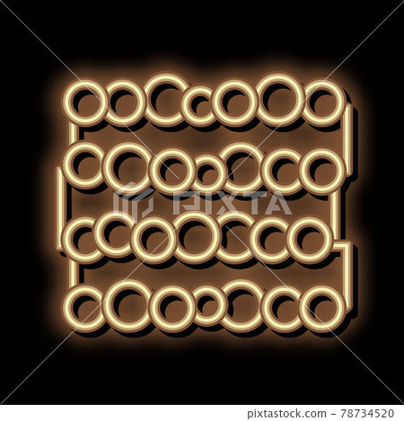 tree trunk heap neon glow icon illustration 78734520