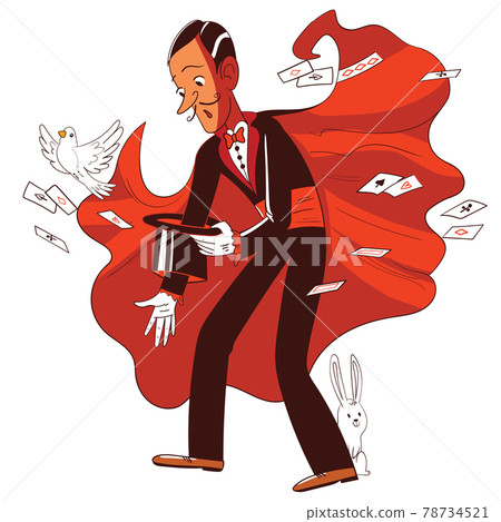 Magician. Funny cartoon character 78734521