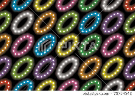 Seamless pattern of colorful LEDs that shine in a ring Seamless pattern of colorful LEDs that shine in a ring 78734548