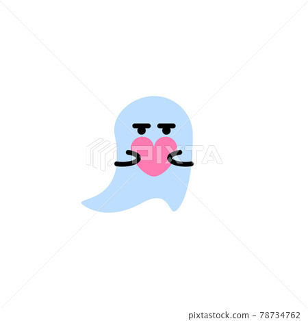Ghost love. Vector logo in bold line style Ghost love. Vector logo in bold line style 78734762