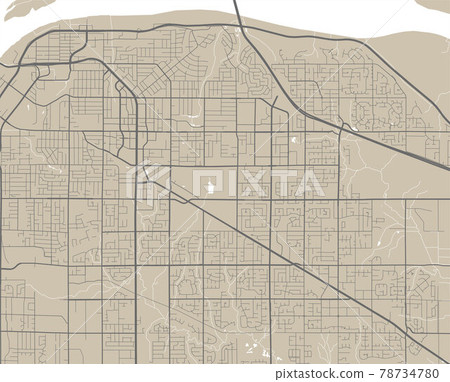Detailed map of Surrey city, linear print map. Cityscape panorama. Detailed map of Surrey city, linear print map. Cityscape panorama. 78734780